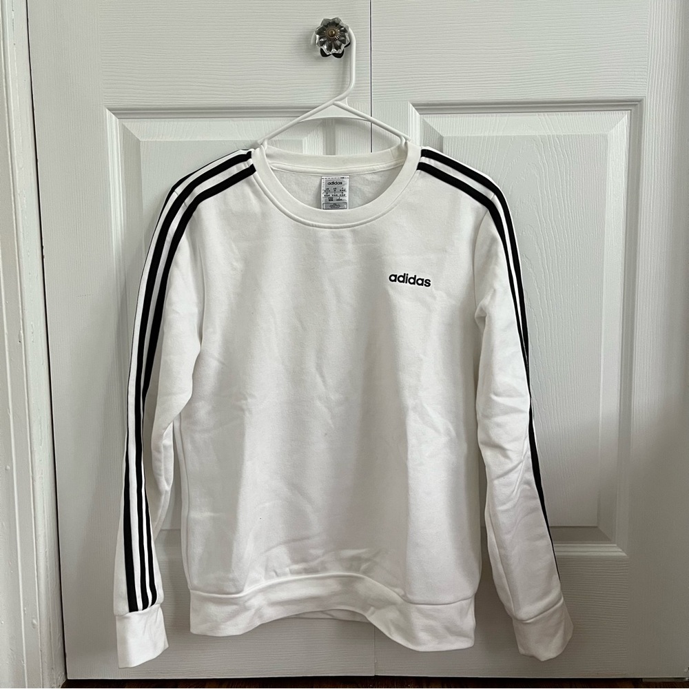 adidas • White Crewneck Sweatshirt